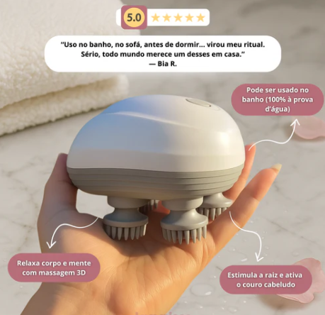 Massageador eletrico para couro cabeludo e corpo SejaMais