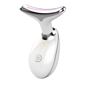 Massageador Portátil Beleza &amp; Firmeza para Rosto e Pescoço – LED + Vibração + Fototerapia | Amaia Beleza
